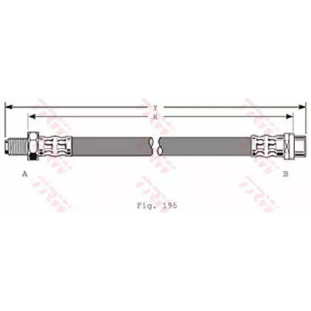 Шланг гальм. MB передн. (вир-во TRW)