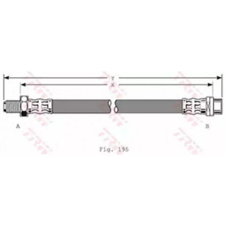 Шланг гальм. MB передн. (вир-во TRW)