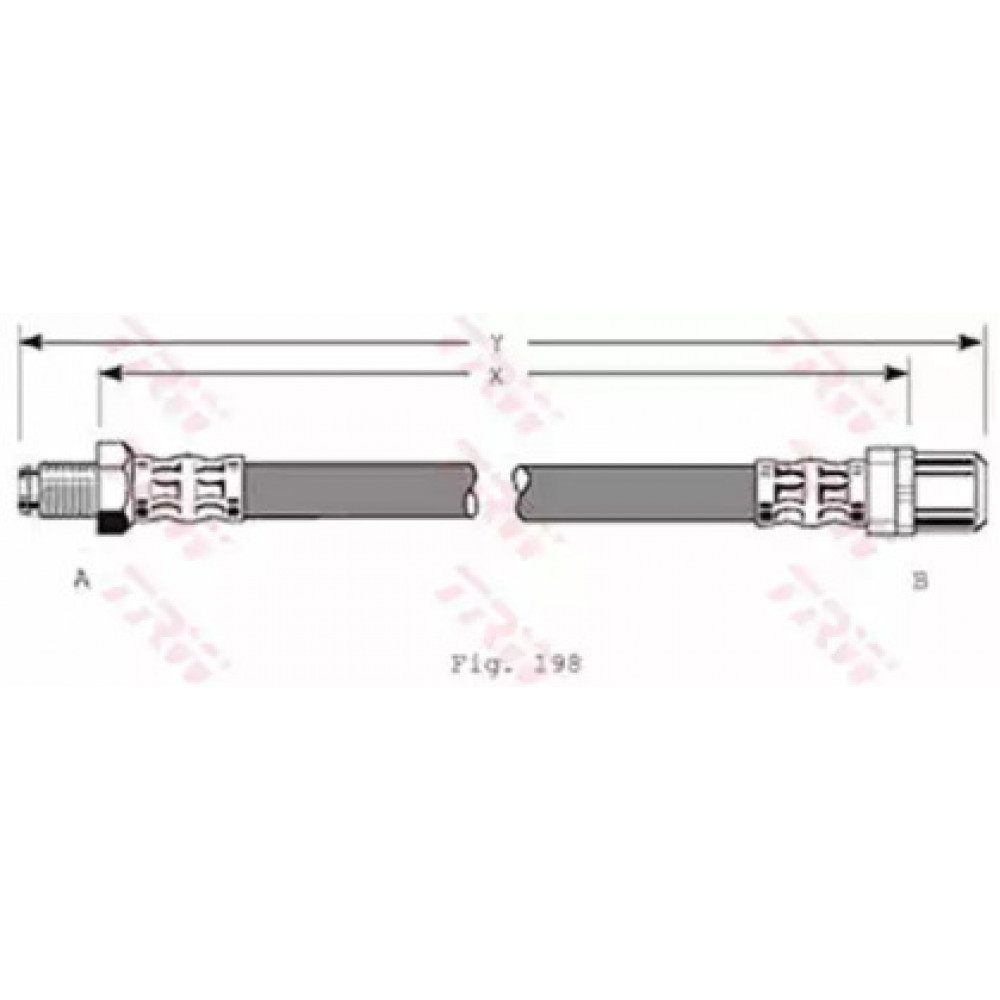 Шланг тормозной BMW передн. (пр-во TRW)