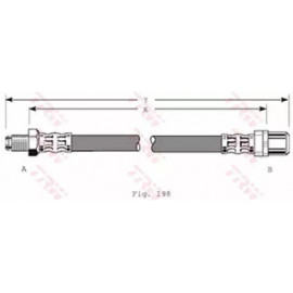 Шланг гальм. BMW передн. (вир-во TRW)
