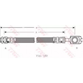 Шланг гальм. AUDI, SEAT, SKODA, VW передн. (вир-во TRW)