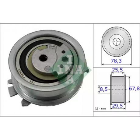 Ролик натяжной VW (пр-во Ina)