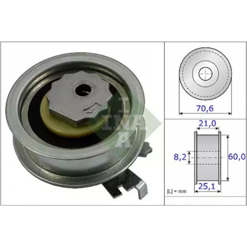 Натяжна ролик ременя ГРМ VW 04C 109 479 G  (Вир-во INA)