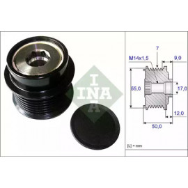 Шків генератора з обгінної муфтою (вир-во INA)