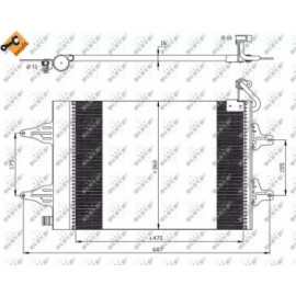 Конденсер кондіционера (вир-во Nissens)