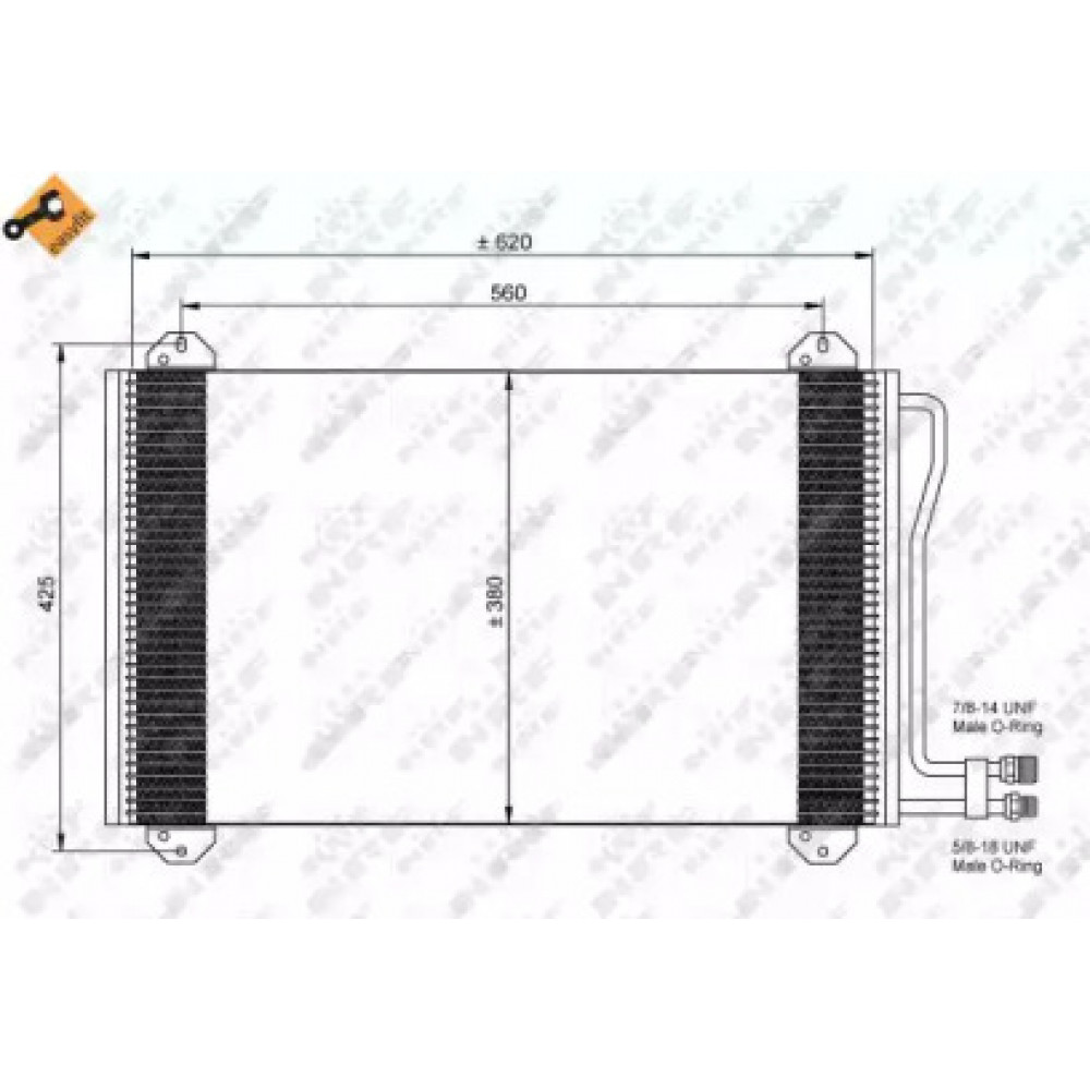 Конденсатор кондиционера MERCEDES Sprinter (901/902/903) 95- (пр-во NRF)