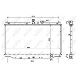 Радіатор охолодження двигуна (вир-во Nissens)