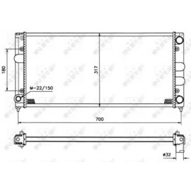 Радіатор охолодження двигуна (вир-во Nissens)