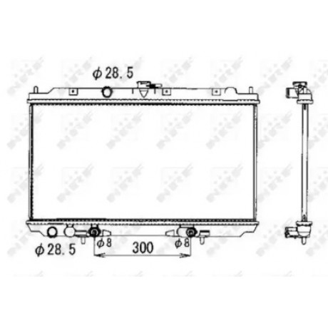 Радиатор охлаждения двигателя NISSAN Almera 00- (пр-во NRF)