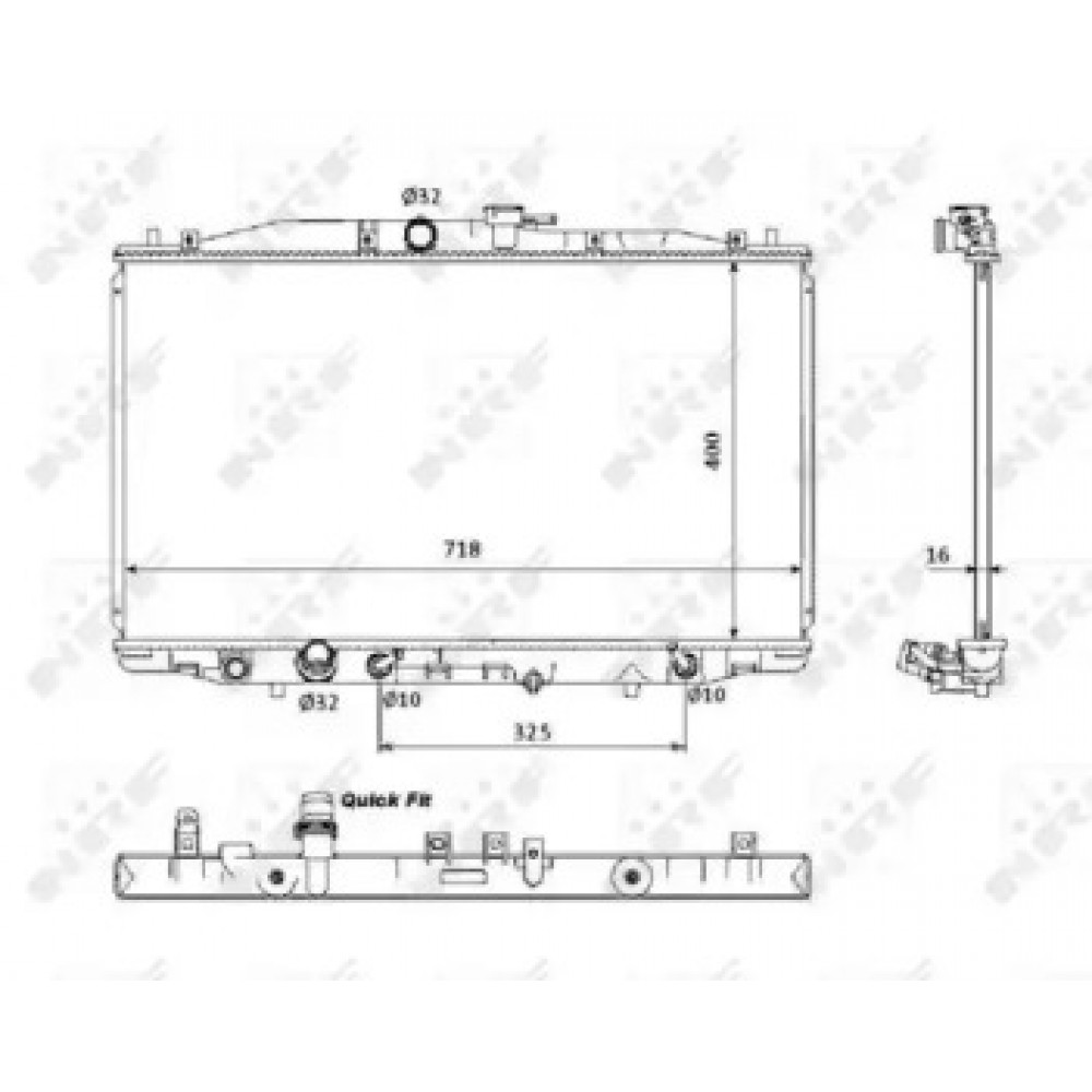 Радиатор охлаждения двигателя HONDA Accord 03- (пр-во NRF)