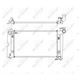 Радіатор охолодження двигуна (вир-во Nissens)