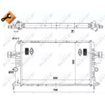 Радіатор охолодження двигуна (вир-во Nissens) 