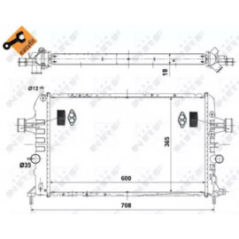 Радіатор охолодження двигуна (вир-во Nissens)