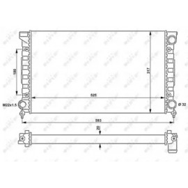 Радіатор охолодження двигуна (вир-во Nissens)