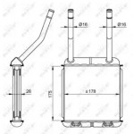 Радіатор опалювача (вир-во Nissens) 