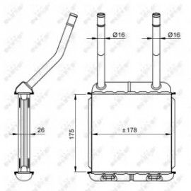 Радіатор опалювача (вир-во Nissens)