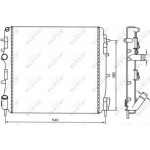 Радіатор охолодження двигуна (вир-во Nissens) 