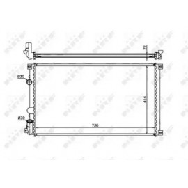 Радіатор охолодження двигуна (вир-во Nissens)