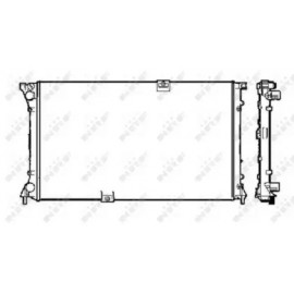 Радіатор охолодження двигуна (вир-во Nissens)