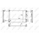 Радіатор охолодження двигуна (вир-во NRF) 