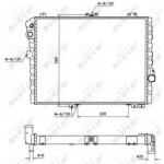 Радіатор охолодження двигуна (вир-во Nissens) 