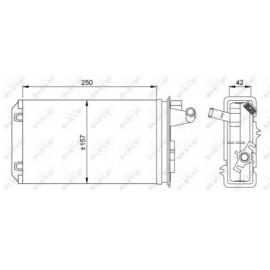 Радіатор опалювача (вир-во Nissens)