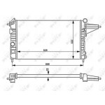 Радіатор охолодження двигуна (вир-во Nissens) 