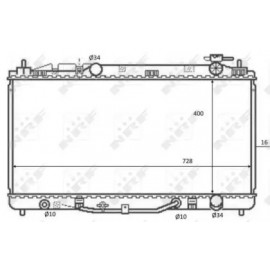 Радіатор охолодження двигуна (вир-во Nissens)