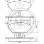 Колодка гальм. AUDI / SEAT / SKODA / VW A3/Toledo/Octavia/Golf/Bora передн. (вир-во ABS)  Колодка гальм. AUDI / SEAT / SKODA / VW A3/Toledo/Octavia/Golf/Bora передн. (вир-во ABS)