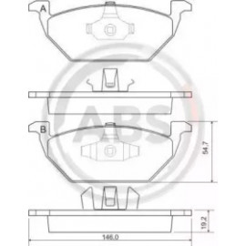 Колодка гальм. AUDI / SEAT / SKODA / VW A3/Toledo/Octavia/Golf/Bora передн. (вир-во ABS)