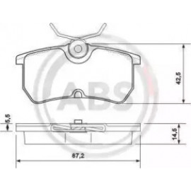 Колодка торм. диск. FORD FOCUS задн. (пр-во ABS)