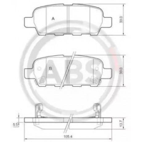 Колодка торм. диск. NISSAN/RENAULT QASHQAI/X-TRAIL/KOLEOS задн. (пр-во ABS)