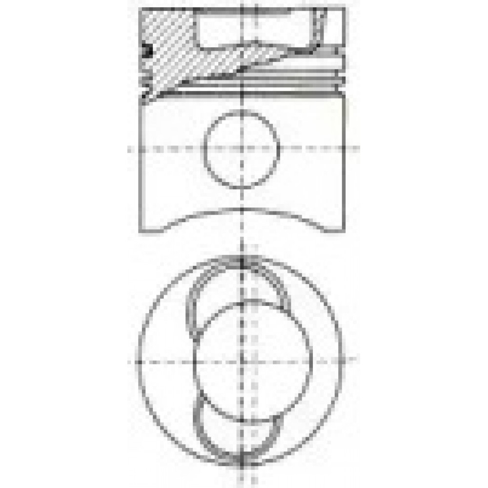 Поршень MAN 108.0 D0824/D0826 EURO 2 (пр-во Nural)