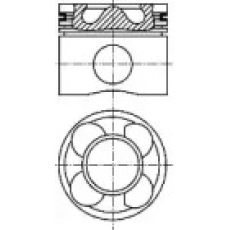 Поршень двигателя MB 88.01 OM646/OM647.981/OM648 (пр-во NURAL)