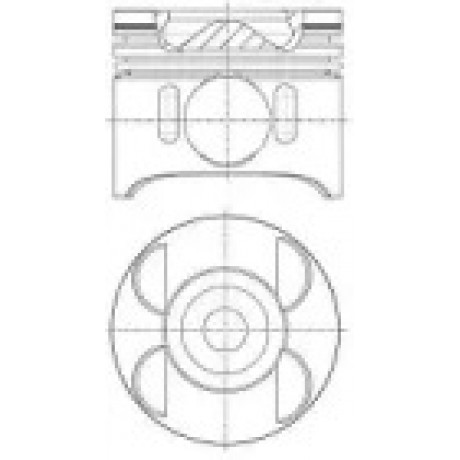 Поршень двигателя MB 83.5 OM651  (пр-во Nural)