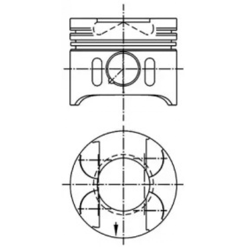 Поршень MB 88,50 OM611/612/613 d30 трапециевидный шатун  (пр-во NURAL)