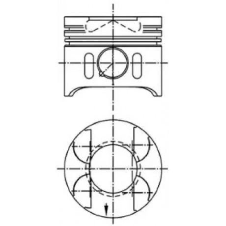 Поршень MB 88,50 OM611/612/613 d30 трапециевидный шатун  (пр-во NURAL)