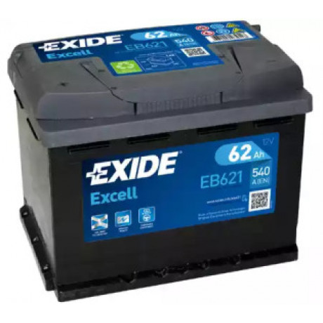 Акумулятор   62Ah-12v Exide EXCELL(242х175х190),L,EN540