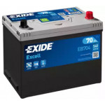 Акумулятор   70Ah-12v Exide EXCELL(266х172х223),R,EN540 