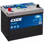Акумулятор   70Ah-12v Exide EXCELL(266х172х223),L,EN540 !КАТ. -10% 