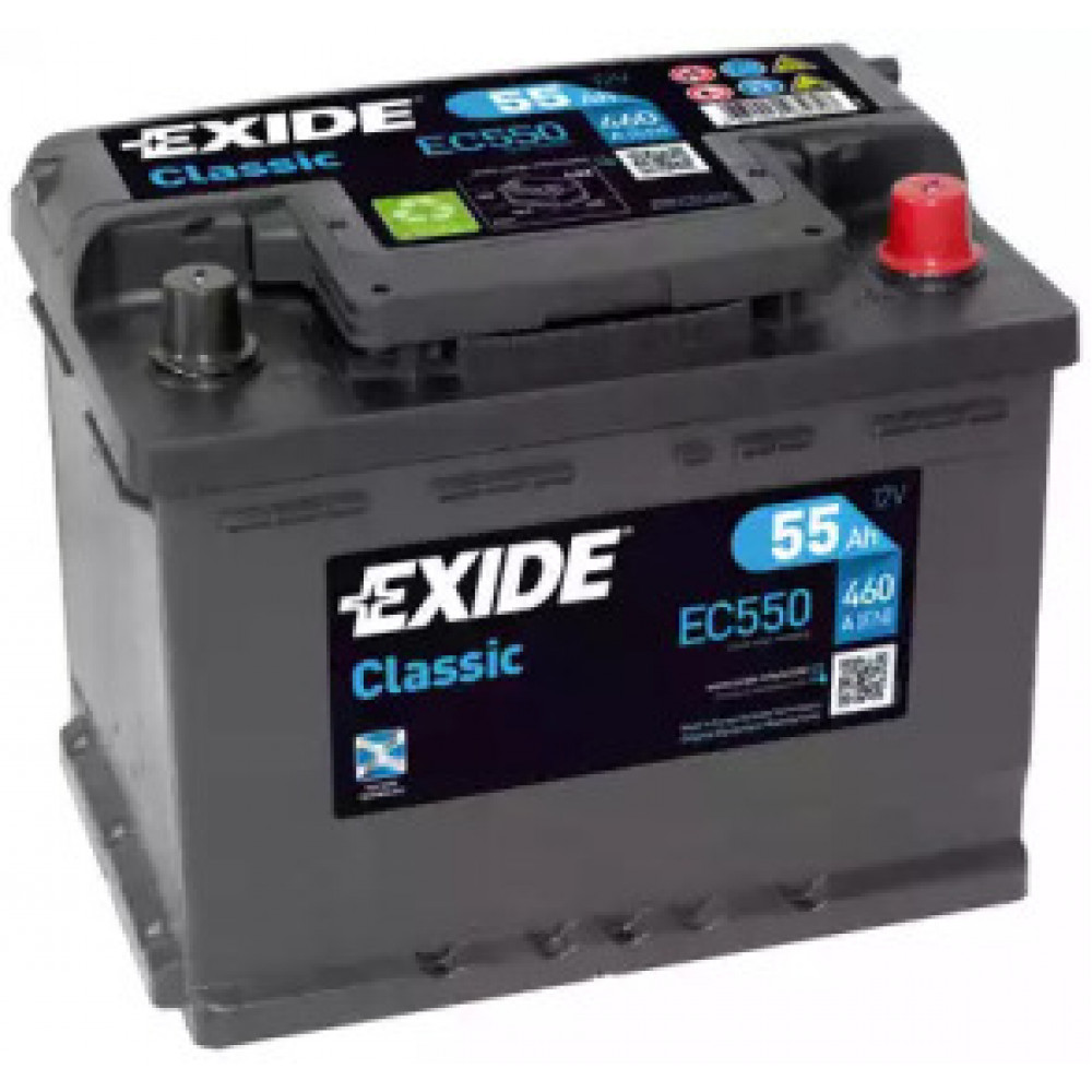 Аккумулятор   55Ah-12v Exide CLASSIC(242х175х190),R,EN460 !КАТ. -10%