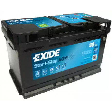 Аккумулятор   80Ah-12v Exide AGM (315х175х190),R,EN800