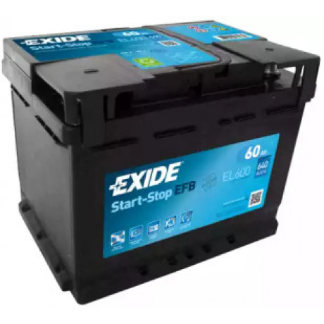 Аккумулятор   60Ah-12v Exide EFB (242х175х190),R,EN640