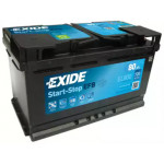 Акумулятор   80Ah-12v Exide EFB (315х175х190),R,EN720 