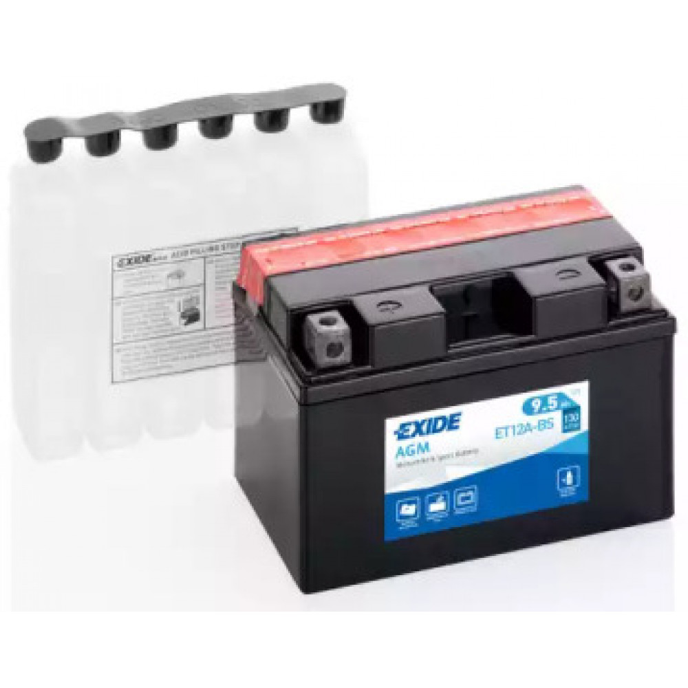 Аккумулятор    9,5Ah-12v Exide AGM (ET12A-BS) (150х87х105) L, EN130