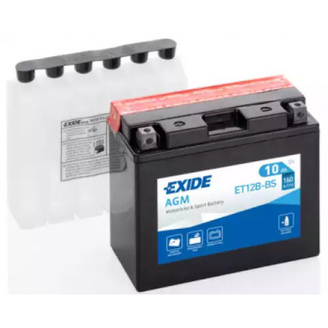 Акумулятор   10Ah-12v Exide AGM (ET12B-BS) (150х70х130) L, EN160