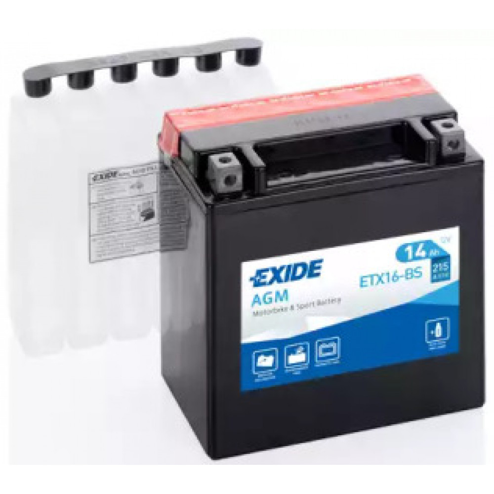 Аккумулятор   14Ah-12v Exide (ETX16-BS) (150х87х161) L, EN215