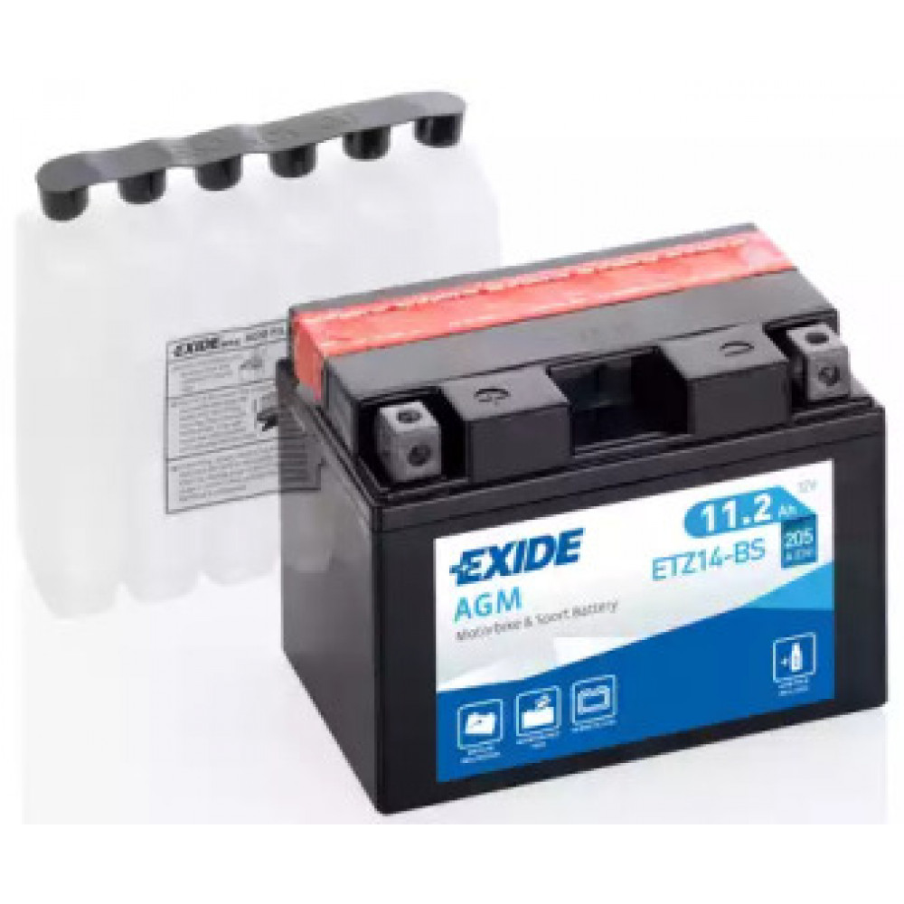 Аккумулятор   11,2Ah-12v Exide AGM (ETZ14-BS) (150х87х110) L, EN205