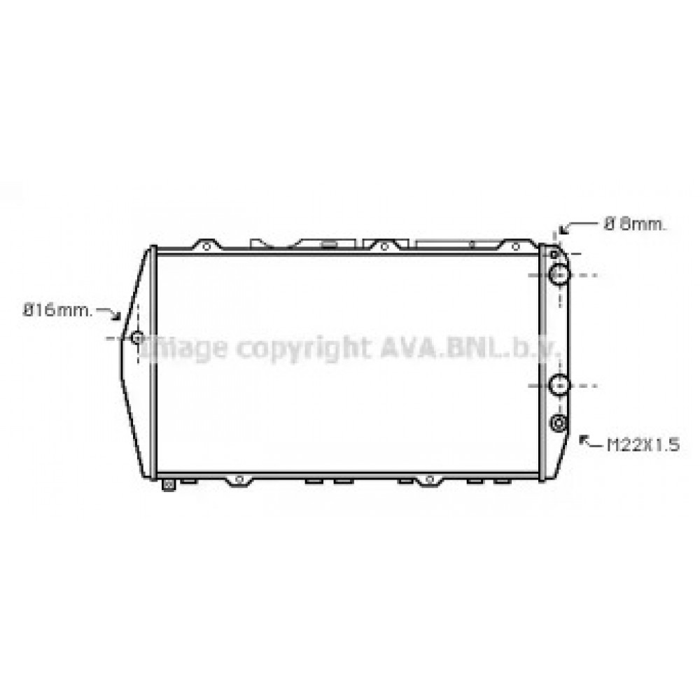 Радиатор охлаждения двигателя AUDI 100/200 MT/AT 76-90 (Ava)