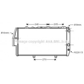 Радіатор AUDI 100/200 MT/AT 84-89 (Ava)